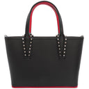 クリスチャンルブタン Christian Louboutin カバタ E/W ミニ 1205054CM53 ブラック×レッド カーフ 2WAYバッグ シルバー金具 黒 赤 ショルダー トート