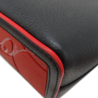 クリスチャンルブタン Christian Louboutin カバタ E/W ミニ 1205054CM53 ブラック×レッド カーフ 2WAYバッグ シルバー金具 黒 赤 ショルダー トート