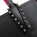 クリスチャンルブタン Christian Louboutin カバタ E/W ミニ 1205054CM53 ブラック×レッド カーフ 2WAYバッグ シルバー金具 黒 赤 ショルダー トート