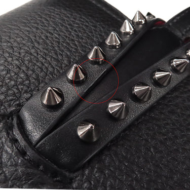 クリスチャンルブタン Christian Louboutin カバタ E/W ミニ 1205054CM53 ブラック×レッド カーフ 2WAYバッグ シルバー金具 黒 赤 ショルダー トート