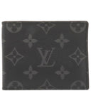 ルイヴィトン LOUIS VUITTON ポルトフォイユ パンス M62480 モノグラムエクリプス モノグラムエクリプスキャンバス 二つ折り財布 シルバー金具 黒 グレー 札入れ マネークリップ