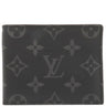 ルイヴィトン LOUIS VUITTON ポルトフォイユ パンス M62480 モノグラムエクリプス モノグラムエクリプスキャンバス 二つ折り財布 シルバー金具 黒 グレー 札入れ マネークリップ