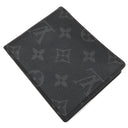 ルイヴィトン LOUIS VUITTON ポルトフォイユ パンス M62480 モノグラムエクリプス モノグラムエクリプスキャンバス 二つ折り財布 シルバー金具 黒 グレー 札入れ マネークリップ