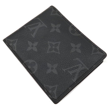 ルイヴィトン LOUIS VUITTON ポルトフォイユ パンス M62480 モノグラムエクリプス モノグラムエクリプスキャンバス 二つ折り財布 シルバー金具 黒 グレー 札入れ マネークリップ