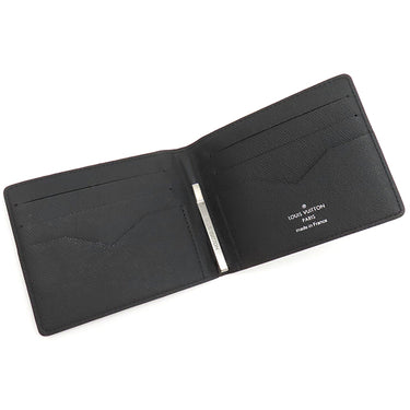 ルイヴィトン LOUIS VUITTON ポルトフォイユ パンス M62480 モノグラムエクリプス モノグラムエクリプスキャンバス 二つ折り財布 シルバー金具 黒 グレー 札入れ マネークリップ