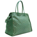 ゴヤール GOYARD アーディ PM グリーン ゴヤールディンキャンバス デシーズトリヨンレザー トートバッグ シルバー金具 緑 ヘリンボーン柄