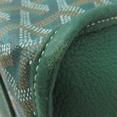ゴヤール GOYARD アーディ PM グリーン ゴヤールディンキャンバス デシーズトリヨンレザー トートバッグ シルバー金具 緑 ヘリンボーン柄
