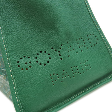 ゴヤール GOYARD アーディ PM グリーン ゴヤールディンキャンバス デシーズトリヨンレザー トートバッグ シルバー金具 緑 ヘリンボーン柄