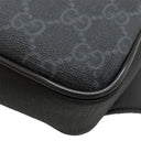 グッチ GUCCI ソフト GGスプリーム ベルトバッグ 474293 ブラック GGスプリームキャンバス ボディバッグ シルバー金具 ウェブライン 黒 ウエストバッグ