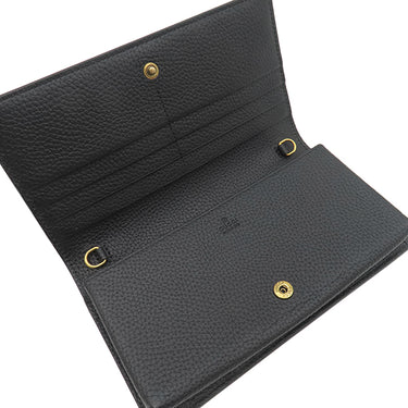 グッチ GUCCI インターロッキングG ショルダー 746056 ブラック レザー パイソン チェーンウォレット ヴィンテージ金具 黒