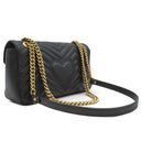 グッチ GUCCI GGマーモント キルティング スモールバッグ 443497 ブラック レザー ショルダーバッグ ヴィンテージ金具 黒 チェーンショルダー