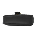 グッチ GUCCI GGマーモント キルティング スモールバッグ 443497 ブラック レザー ショルダーバッグ ヴィンテージ金具 黒 チェーンショルダー