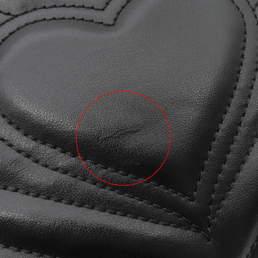 グッチ GUCCI GGマーモント キルティング スモールバッグ 443497 ブラック レザー ショルダーバッグ ヴィンテージ金具 黒 チェーンショルダー