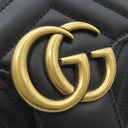 グッチ GUCCI GGマーモント キルティング スモールバッグ 443497 ブラック レザー ショルダーバッグ ヴィンテージ金具 黒 チェーンショルダー
