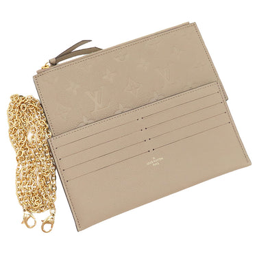ルイヴィトン LOUIS VUITTON ポシェット フェリシー M68697 トゥルトレール モノグラムアンプラント チェーンウォレット ゴールド金具 ベージュ チェーンショルダー