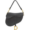 クリスチャン・ディオール Christian Dior サドルバッグ M0446CWGH ブラック レザー ショルダーバッグ ゴールド金具 黒 肩掛け