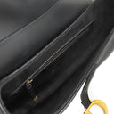 クリスチャン・ディオール Christian Dior サドルバッグ M0446CWGH ブラック レザー ショルダーバッグ ゴールド金具 黒 肩掛け