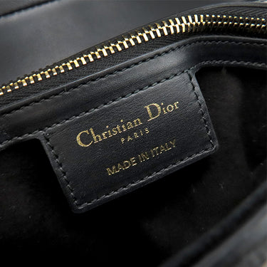 クリスチャン・ディオール Christian Dior サドルバッグ M0446CWGH ブラック レザー ショルダーバッグ ゴールド金具 黒 肩掛け
