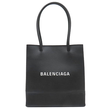 バレンシアガ BALENCIAGA ショッピング トート XXS 597858 ブラック レザー 2WAYバッグ シルバー金具 黒 ハンドバッグ ショルダー