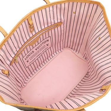 ルイヴィトン LOUIS VUITTON ネヴァーフルMM M50366 ローズバレリーヌ モノグラムキャンバス トートバッグ ゴールド金具 茶 ピンク