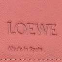 ロエベ LOEWE コンパクト ジップウォレット C660Z41X01 ライトオーツXハニー ソフトグレインカーフ 二つ折り財布 シルバー金具 ピンク 茶