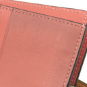 ロエベ LOEWE コンパクト ジップウォレット C660Z41X01 ライトオーツXハニー ソフトグレインカーフ 二つ折り財布 シルバー金具 ピンク 茶
