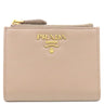 プラダ PRADA ダブルジップ ウオレット 1ML024 CIPLIA サフィアーノレザー 二つ折り財布 ゴールド金具 ピンクベージュ SAFFIANO METAL