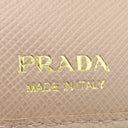 プラダ PRADA ダブルジップ ウオレット 1ML024 CIPLIA サフィアーノレザー 二つ折り財布 ゴールド金具 ピンクベージュ SAFFIANO METAL