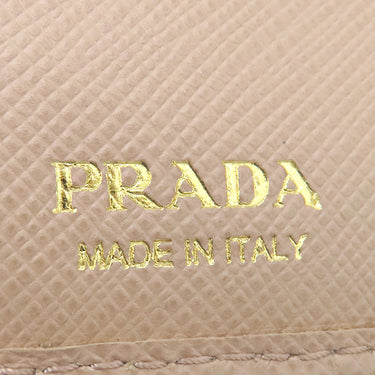 プラダ PRADA ダブルジップ ウオレット 1ML024 CIPLIA サフィアーノレザー 二つ折り財布 ゴールド金具 ピンクベージュ SAFFIANO METAL