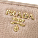 プラダ PRADA ダブルジップ ウオレット 1ML024 CIPLIA サフィアーノレザー 二つ折り財布 ゴールド金具 ピンクベージュ SAFFIANO METAL