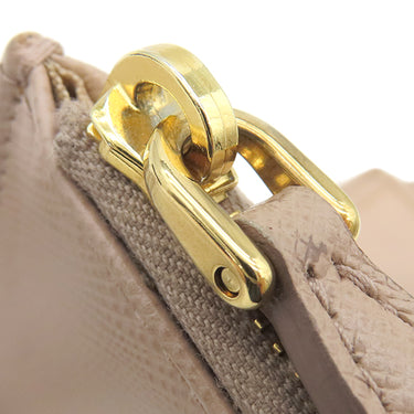 プラダ PRADA ダブルジップ ウオレット 1ML024 CIPLIA サフィアーノレザー 二つ折り財布 ゴールド金具 ピンクベージュ SAFFIANO METAL