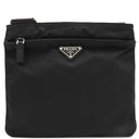 プラダ PRADA 三角ロゴ BT0420 ブラック ナイロン レザー ショルダーバッグ 黒 マチ無し