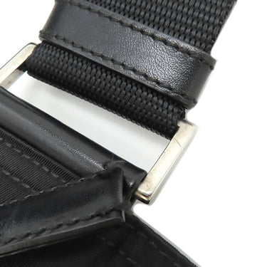 プラダ PRADA 三角ロゴ BT0420 ブラック ナイロン レザー ショルダーバッグ 黒 マチ無し