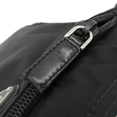 プラダ PRADA 三角ロゴ BT0420 ブラック ナイロン レザー ショルダーバッグ 黒 マチ無し