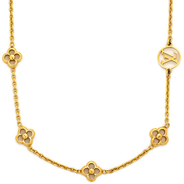 ルイヴィトン LOUIS VUITTON フラワーフル M68125 ゴールド GP ネックレス モノグラムフラワー 花