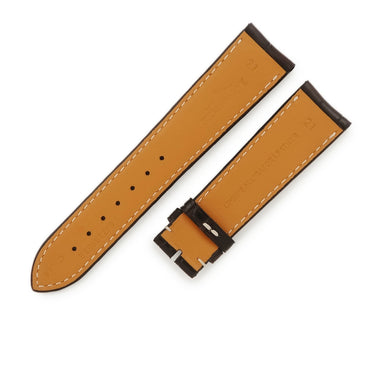 ロンジン LONGINES 純正 クロコバンド ダークブラウン クロコダイル 腕時計パーツ 未使用 替え レザー ベルト ストラップ バンド 21mm 白ステッチ ダークブラウン 茶