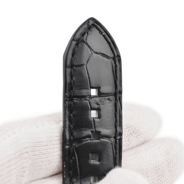 ハリーウィンストン Harry Winston 純正 ブラック クロコダイル 腕時計パーツ 新品同様 替え クロコ ベルト ストラップ 23ｍｍ ブラック 黒 Sサイズ ショート丈