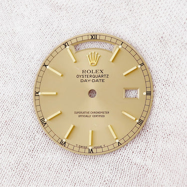 ロレックス ROLEX 純正 デイデイト 19018用 ダイアル シャンパンゴールド ステンレススチール 腕時計パーツ 替え 文字盤 シャンパンゴールド 三針セット 交換 予備 トリチウム