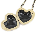 シャネル CHANEL ロケット ペンダント AP9485 レッド×ネイビー×グレー ツイード GP ネックレス シャンパンゴールド金具 赤 紺 ハート ココマーク