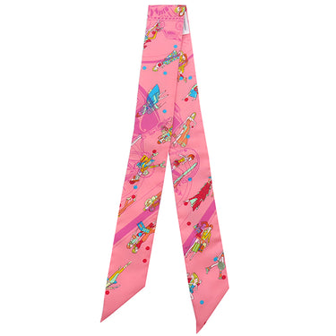 エルメス HERMES ツイリー ローズマラバー×ジョーヌヴィフ×ルージュ シルク スカーフ 【Ex-Libris Les Parisiennes/エクスリブリス パリジェンヌ】