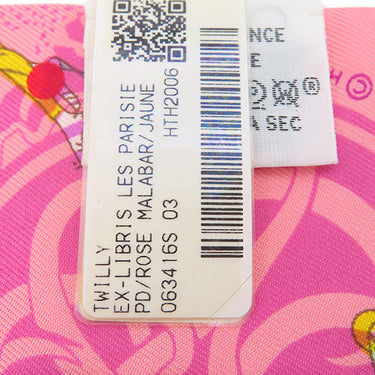 エルメス HERMES ツイリー ローズマラバー×ジョーヌヴィフ×ルージュ シルク スカーフ 【Ex-Libris Les Parisiennes/エクスリブリス パリジェンヌ】