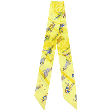 エルメス HERMES ツイリー イエロー系 シルク スカーフ 【Ex-Libris Les Parisiennes/エクスリブリス パリジェンヌ】