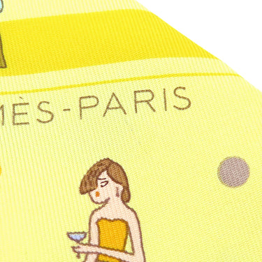 エルメス HERMES ツイリー イエロー系 シルク スカーフ 【Ex-Libris Les Parisiennes/エクスリブリス パリジェンヌ】