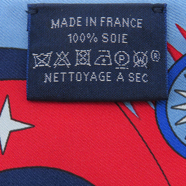 エルメス HERMES ツイリー マリン×ルージュ×ホワイト シルク スカーフ 【LA SOURCE DE PEGASE/ペガサスの源泉】