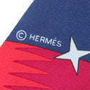 エルメス HERMES ツイリー マリン×ルージュ×ホワイト シルク スカーフ 【LA SOURCE DE PEGASE/ペガサスの源泉】