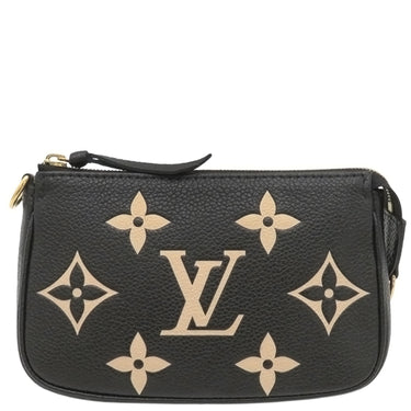 ルイヴィトン LOUIS VUITTON ミニ ポシェット アクセソワール M80732 ノワール モノグラムアンプラント ポーチ ゴールド金具 黒 チェーンショルダー ミニバッグ