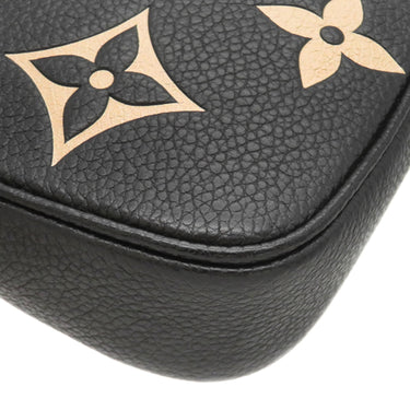 ルイヴィトン LOUIS VUITTON ミニ ポシェット アクセソワール M80732 ノワール モノグラムアンプラント ポーチ ゴールド金具 黒 チェーンショルダー ミニバッグ