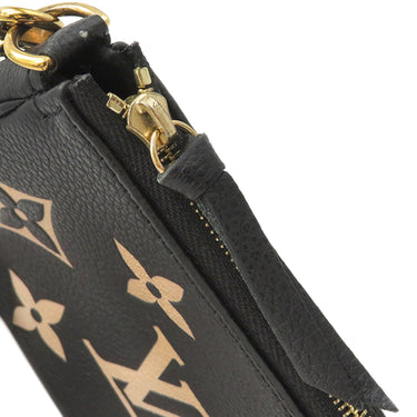 ルイヴィトン LOUIS VUITTON ミニ ポシェット アクセソワール M80732 ノワール モノグラムアンプラント ポーチ ゴールド金具 黒 チェーンショルダー ミニバッグ