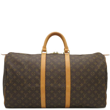 ルイヴィトン LOUIS VUITTON キーポル 55 M41424 モノグラム モノグラムキャンバス ボストンバッグ ゴールド金具 茶 鍵・パドロック・ポワニエ欠品 ※イニシャル入り