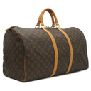 ルイヴィトン LOUIS VUITTON キーポル 55 M41424 モノグラム モノグラムキャンバス ボストンバッグ ゴールド金具 茶 鍵・パドロック・ポワニエ欠品 ※イニシャル入り